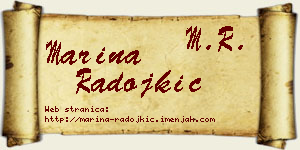 Marina Radojkić vizit kartica
